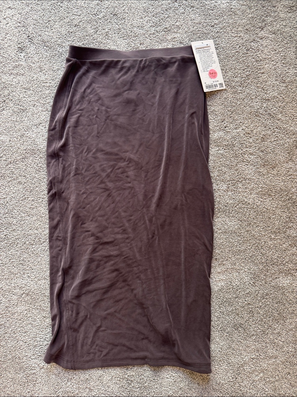 lululemon Chocolate Brown Stretch Midi Skirt